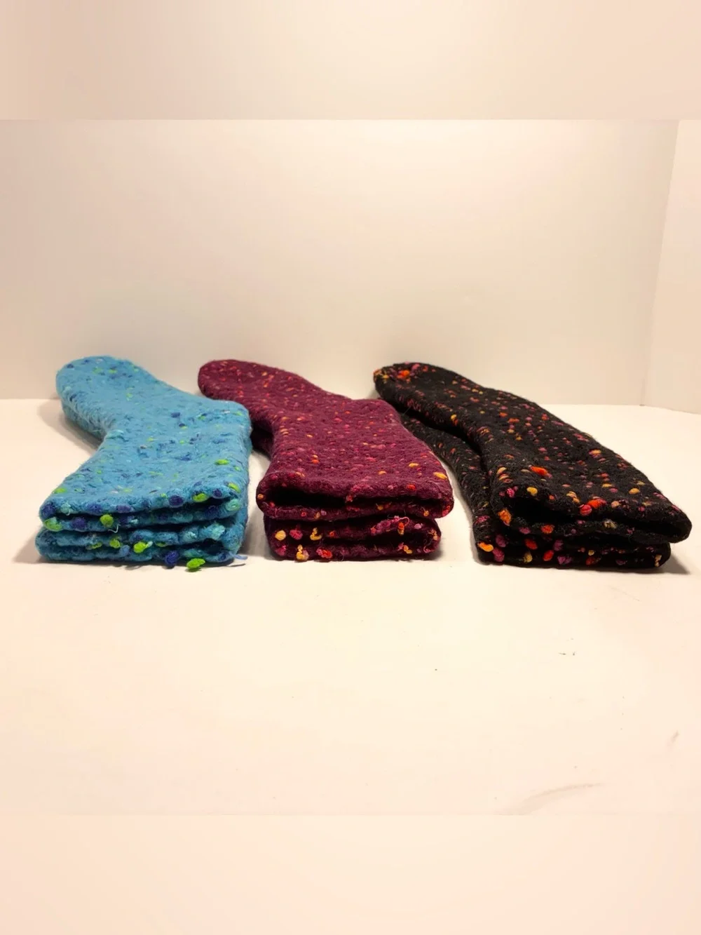 3 Pair Y2K Thick Cozy Confetti Knit Crew Socks Women’s S/M